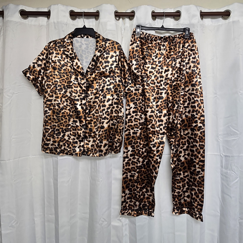 Leopard Print Pajama Set - New!